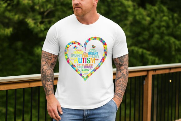 Celebrate Neurodiversity: The Puzzle Heart Word Art Design