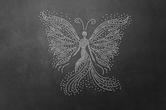 Sparkle and Style: The Butterfly Rhinestone T-shirt Design