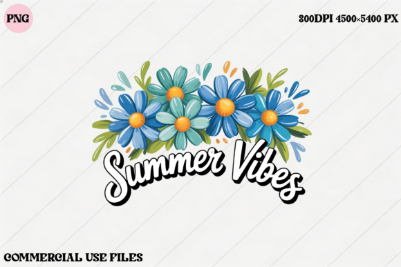 Summer Vibes Daisy Flower Design: Fresh Graphics for Every Project