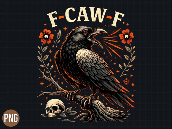 Unleash Your Dark Aesthetic: Vintage Raven & Skull Design